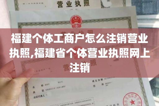 福建个体工商户怎么注销营业执照,福建省个体营业执照网上注销