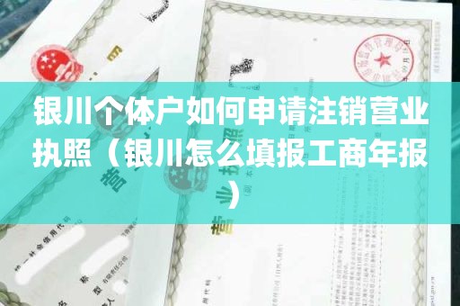 银川个体户如何申请注销营业执照（银川怎么填报工商年报）