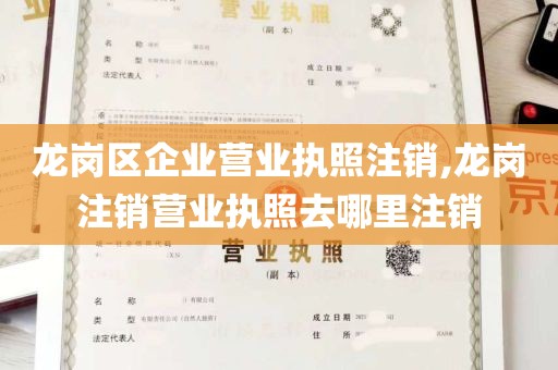 龙岗区企业营业执照注销,龙岗注销营业执照去哪里注销