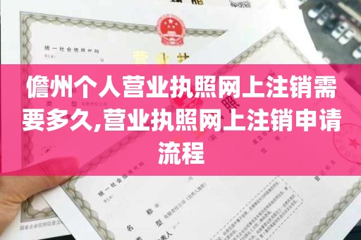 儋州个人营业执照网上注销需要多久,营业执照网上注销申请流程