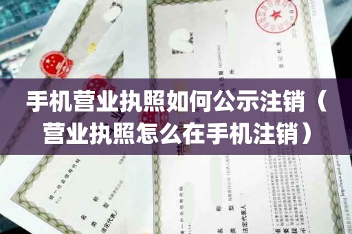 手机营业执照如何公示注销（营业执照怎么在手机注销）