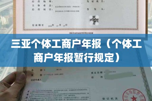 三亚个体工商户年报（个体工商户年报暂行规定）