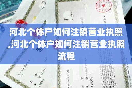 河北个体户如何注销营业执照,河北个体户如何注销营业执照流程