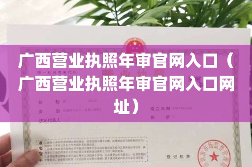 广西营业执照年审官网入口（广西营业执照年审官网入口网址）