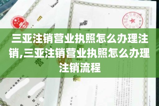 三亚注销营业执照怎么办理注销,三亚注销营业执照怎么办理注销流程