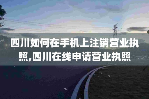 四川如何在手机上注销营业执照,四川在线申请营业执照