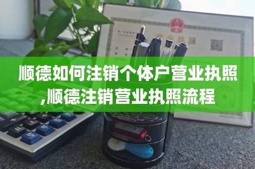 顺德如何注销个体户营业执照,顺德注销营业执照流程