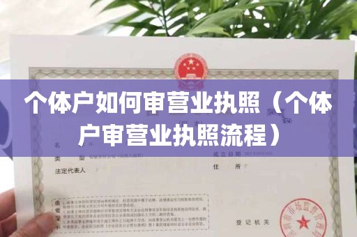 个体户如何审营业执照（个体户审营业执照流程）