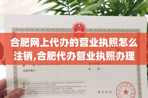 合肥网上代办的营业执照怎么注销,合肥代办营业执照办理