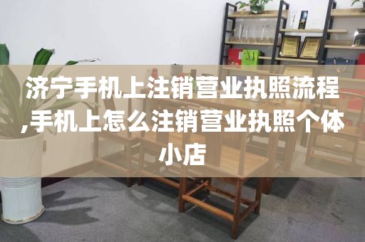 济宁手机上注销营业执照流程,手机上怎么注销营业执照个体小店