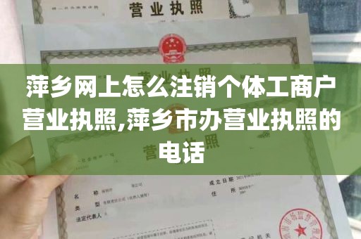 萍乡网上怎么注销个体工商户营业执照,萍乡市办营业执照的电话