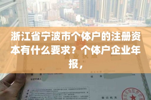 浙江省宁波市个体户的注册资本有什么要求？个体户企业年报，