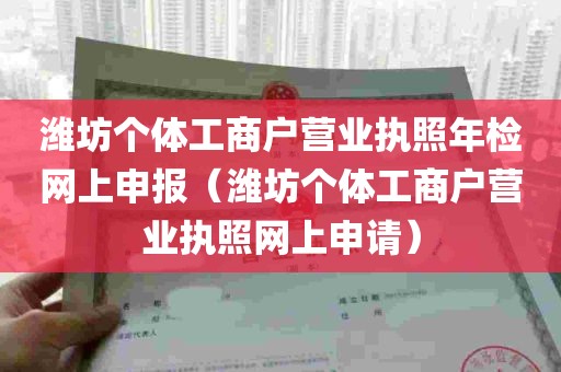 潍坊个体工商户营业执照年检网上申报（潍坊个体工商户营业执照网上申请）