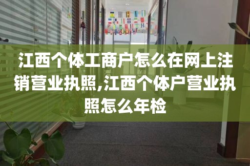 江西个体工商户怎么在网上注销营业执照,江西个体户营业执照怎么年检