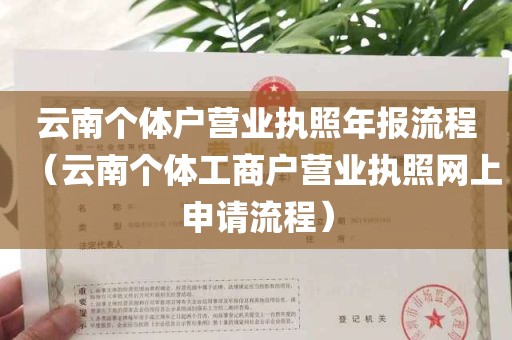 云南个体户营业执照年报流程（云南个体工商户营业执照网上申请流程）