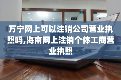 万宁网上可以注销公司营业执照吗,海南网上注销个体工商营业执照