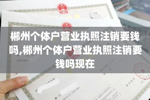 郴州个体户营业执照注销要钱吗,郴州个体户营业执照注销要钱吗现在