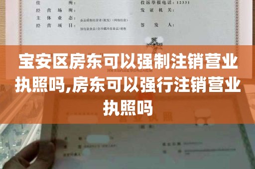 宝安区房东可以强制注销营业执照吗,房东可以强行注销营业执照吗