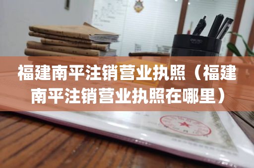 福建南平注销营业执照（福建南平注销营业执照在哪里）