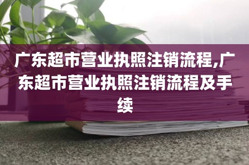 广东超市营业执照注销流程,广东超市营业执照注销流程及手续