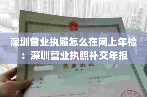深圳营业执照怎么在网上年检：深圳营业执照补交年报