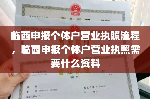 临西申报个体户营业执照流程，临西申报个体户营业执照需要什么资料