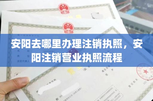 安阳去哪里办理注销执照，安阳注销营业执照流程