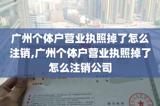 广州个体户营业执照掉了怎么注销,广州个体户营业执照掉了怎么注销公司