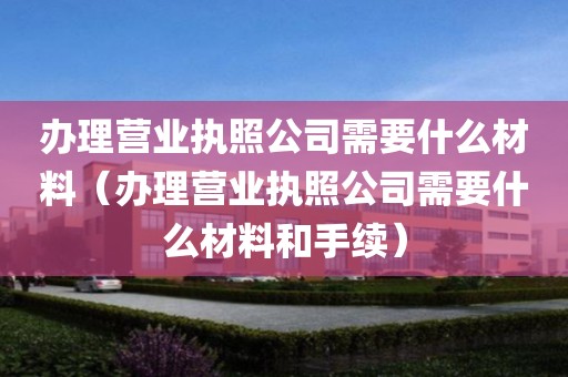 办理营业执照公司需要什么材料（办理营业执照公司需要什么材料和手续）