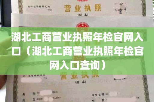 湖北工商营业执照年检官网入口（湖北工商营业执照年检官网入口查询）