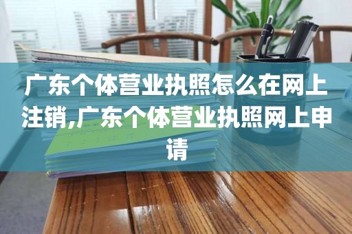 广东个体营业执照怎么在网上注销,广东个体营业执照网上申请