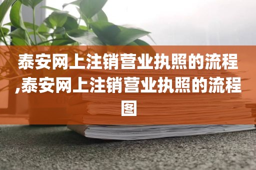 泰安网上注销营业执照的流程,泰安网上注销营业执照的流程图