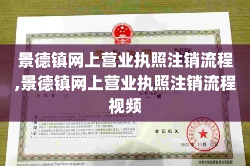 景德镇网上营业执照注销流程,景德镇网上营业执照注销流程视频