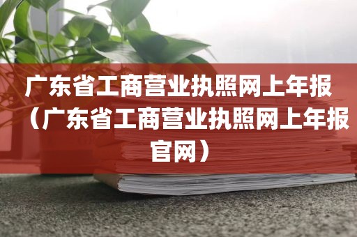 广东省工商营业执照网上年报（广东省工商营业执照网上年报官网）