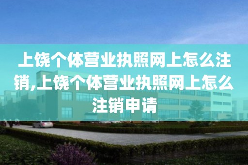 上饶个体营业执照网上怎么注销,上饶个体营业执照网上怎么注销申请