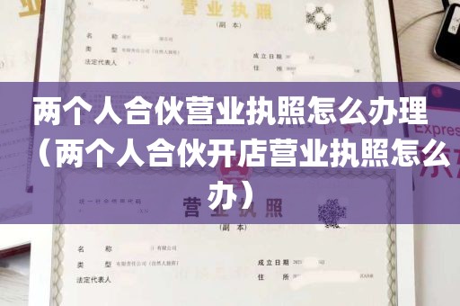 两个人合伙营业执照怎么办理（两个人合伙开店营业执照怎么办）