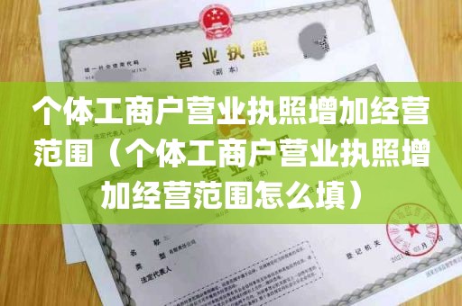 个体工商户营业执照增加经营范围（个体工商户营业执照增加经营范围怎么填）