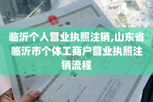 临沂个人营业执照注销,山东省临沂市个体工商户营业执照注销流程