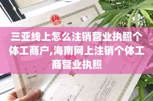 三亚线上怎么注销营业执照个体工商户,海南网上注销个体工商营业执照