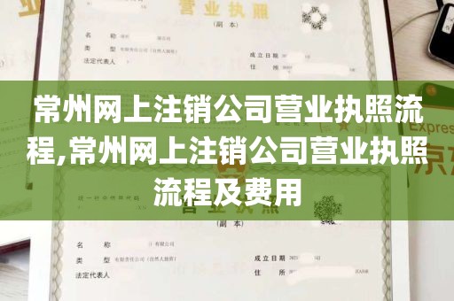 常州网上注销公司营业执照流程,常州网上注销公司营业执照流程及费用