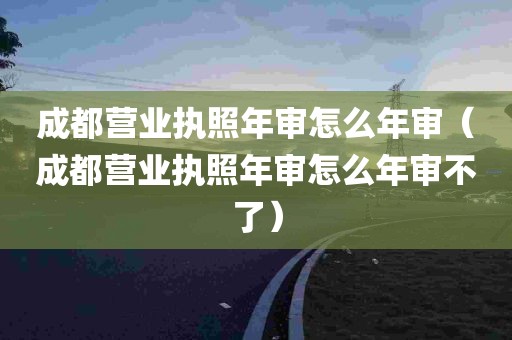 成都营业执照年审怎么年审（成都营业执照年审怎么年审不了）