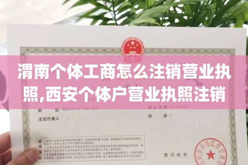 渭南个体工商怎么注销营业执照,西安个体户营业执照注销