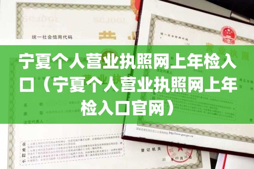 宁夏个人营业执照网上年检入口（宁夏个人营业执照网上年检入口官网）