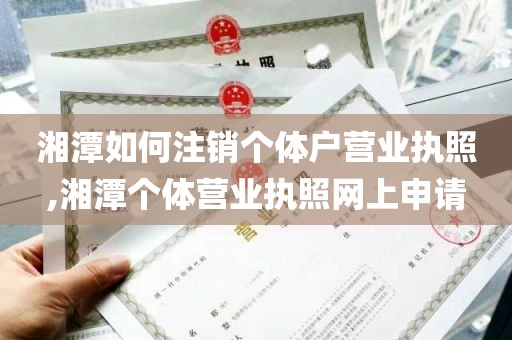 湘潭如何注销个体户营业执照,湘潭个体营业执照网上申请