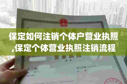 保定如何注销个体户营业执照,保定个体营业执照注销流程