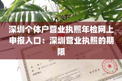 深圳个体户营业执照年检网上申报入口：深圳营业执照的期限