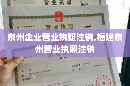 泉州企业营业执照注销,福建泉州营业执照注销