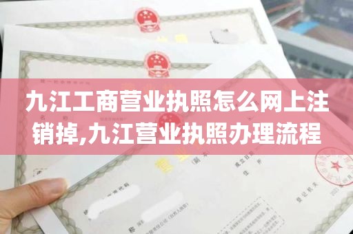 九江工商营业执照怎么网上注销掉,九江营业执照办理流程
