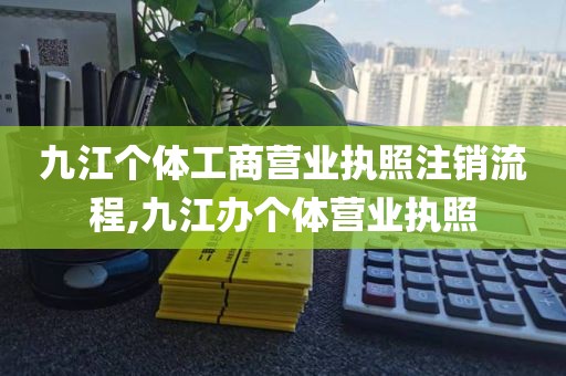 九江个体工商营业执照注销流程,九江办个体营业执照