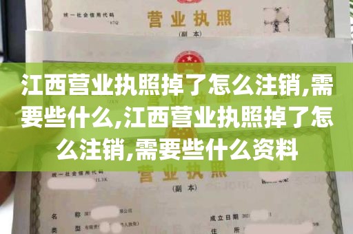 江西营业执照掉了怎么注销,需要些什么,江西营业执照掉了怎么注销,需要些什么资料